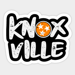 Retro Grunge Knoxville Tri Star Tennessee Sticker